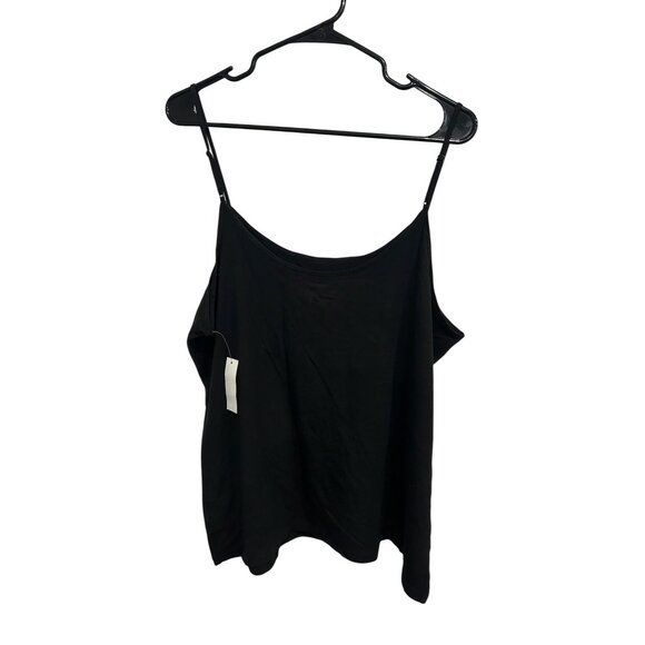 NWT Time And Tru Black Plus Size Camisole Tank Top Adjustable Straps SZ XXXL - Picture 2 of 9